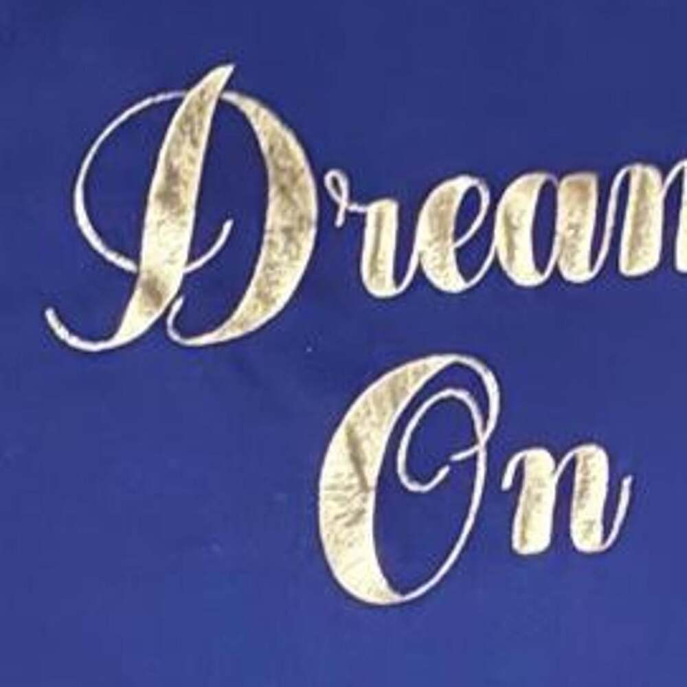 Victoria's Secret Dream On Tank Top Size L Blue Gold Script